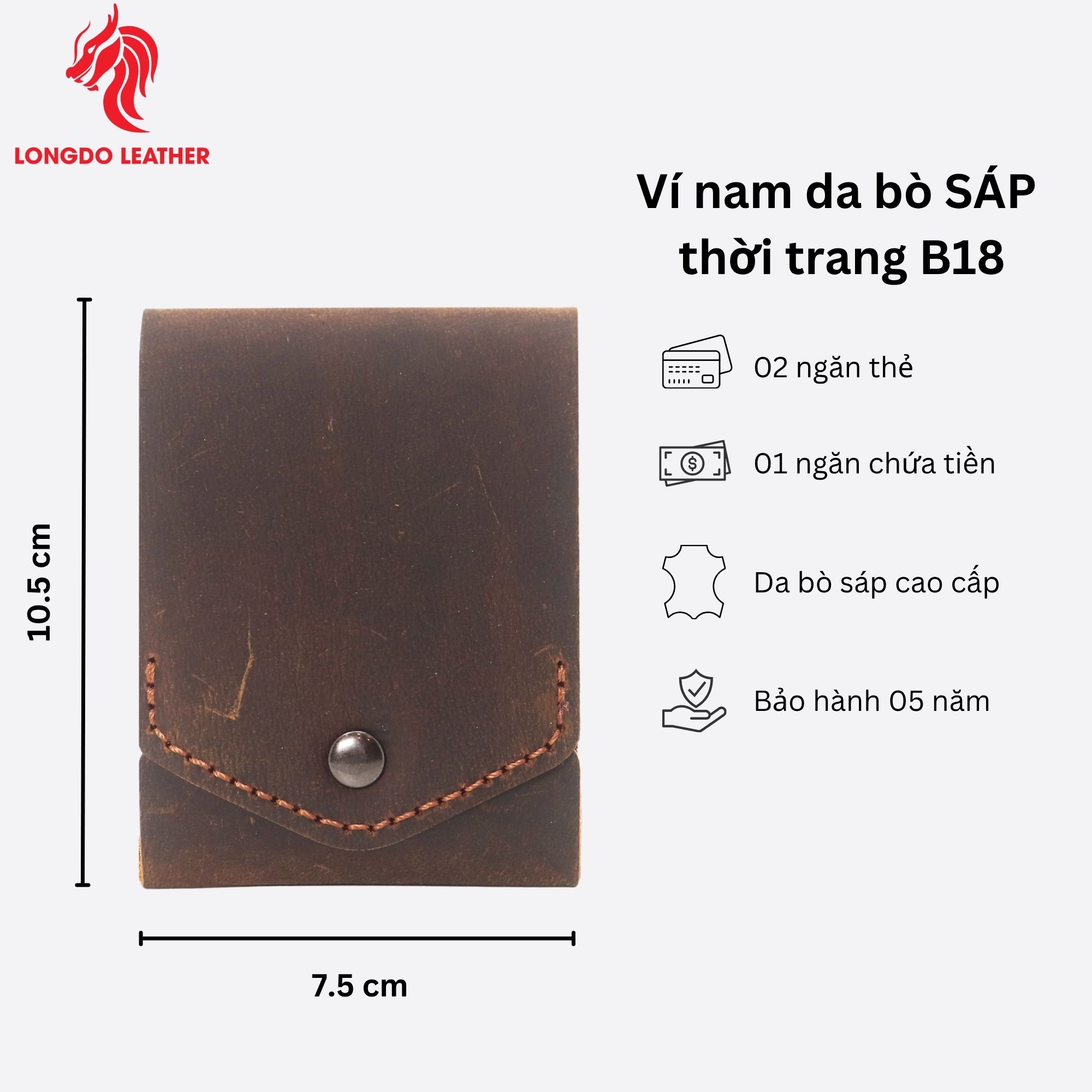 Chất liệu cao cấp làm nên giá trị của ví nam nhỏ gọn